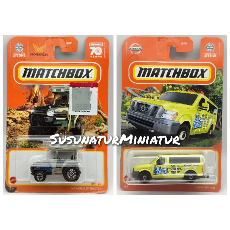 Matchbox Monarch EV Tractor , Nissan NV Van (Card) MBX 2003 2024 ...
