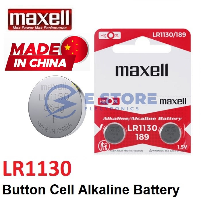 Batterie A Bottone Lr1130 10 Batterie Maxell Alcaline LR1130 (AG10) - Originali Con Ologramma, Per Orologi, Calcolatrici, Giocattoli Batterie Ologramma - Foto 2