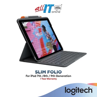 Logitech Slim Folio For iPad 7th/8th/9th Gen - Graphite