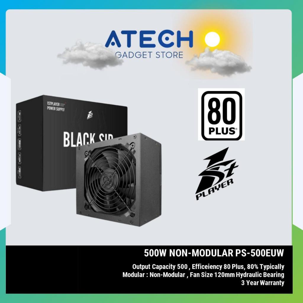 1STPLAYER BLACK SIR PS-500EUW 500W 80 PLUS WHITE NON MODULAR POWER ...