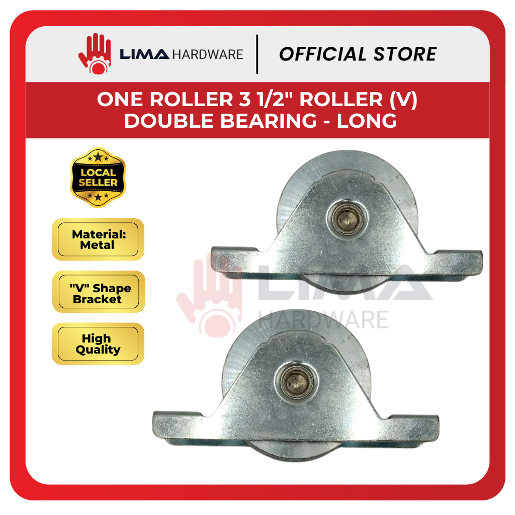 Long Roller V Double Bearing, Roda Panjang V - ONE ROLLER 3 1/2Inch ...