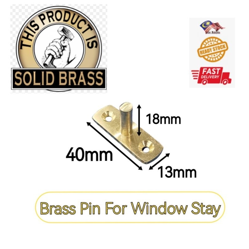 [100 Original] MADE IN INDIA SOLID Brass Pin for Window Stay Pin Untuk