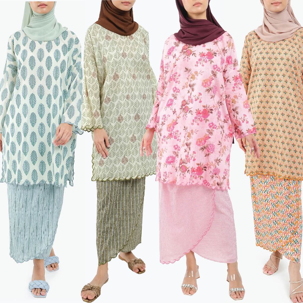 Poplook PREMIUM COTTON Banang Blouse & Skirt | Shopee Malaysia