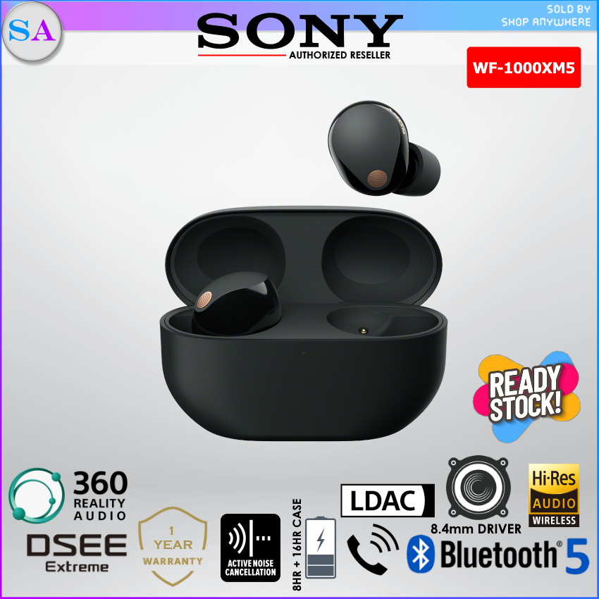 SONY WF-1000XM5 Wireless Noise Cancelling Headphones Bluetooth