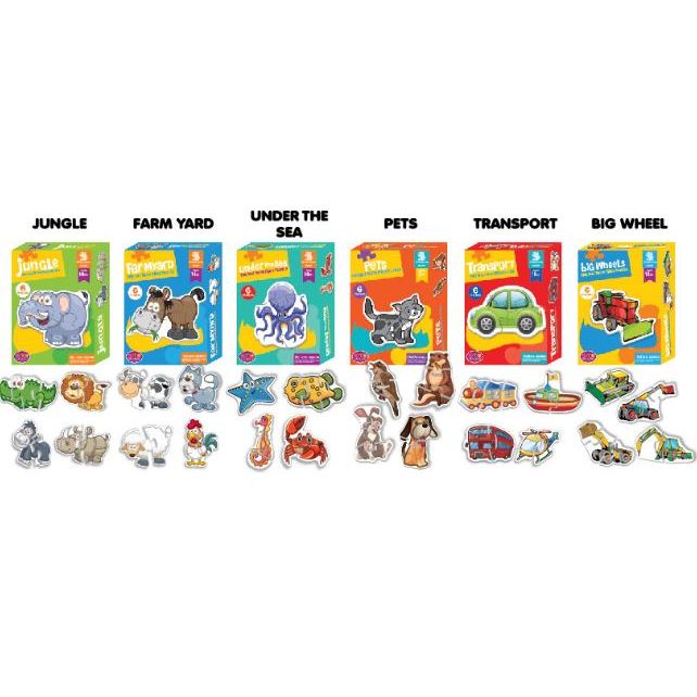 Children Puzzles Set (Jungle/Farm Yard/Under The Sea/Pets/Transport/Big