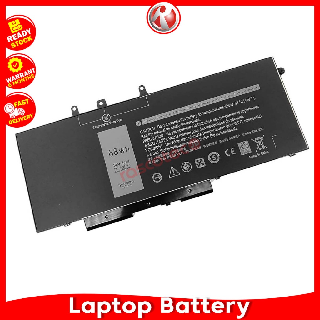ASKC 68Wh 4-Cell GJKNX Laptop Batterie Pour Dell Latitude 5480 5580