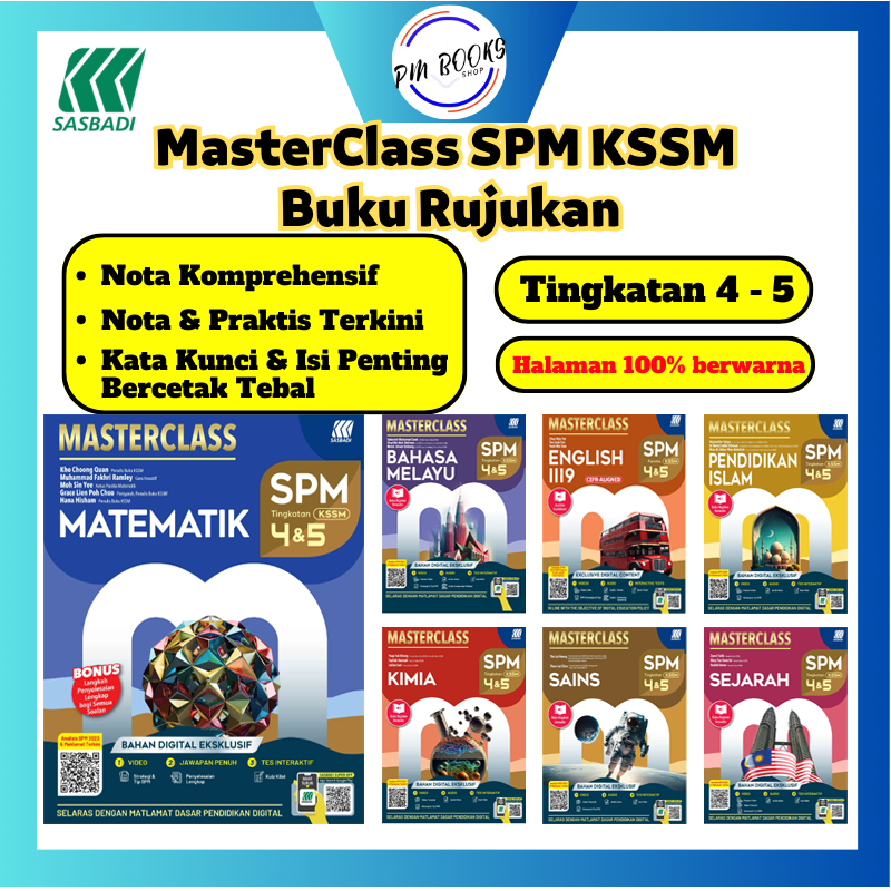 [pmbook] Sasbadi Buku Rujukan Nota Master Class Spm Tingkatan 4 Dan 5