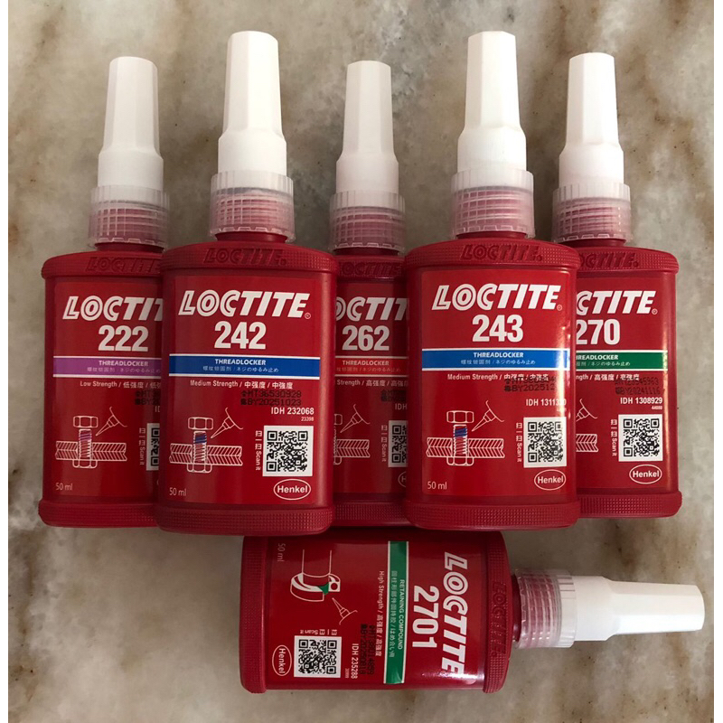ThreadLock Loctite 50ml 222 242 243 262 270 2701 “Ready Stock” | Shopee ...