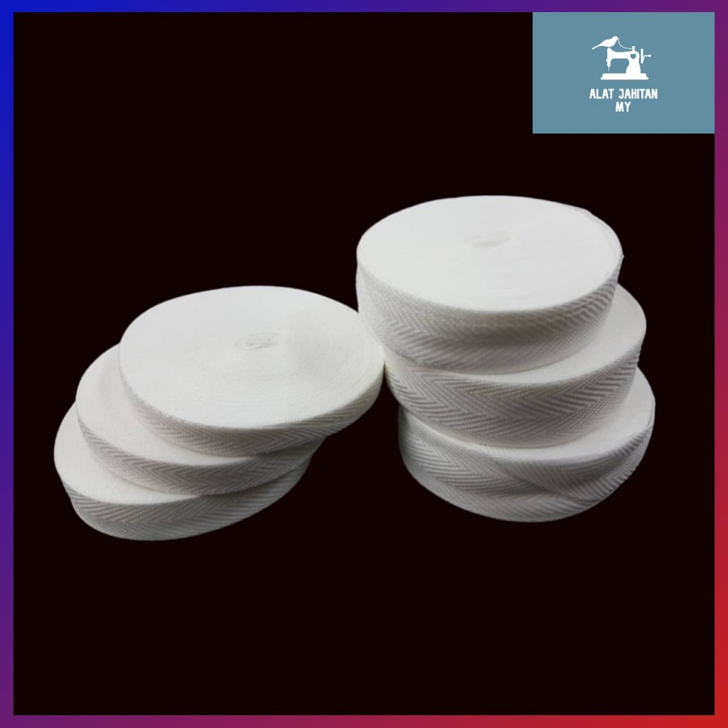 Triangle Cotton Tape/White Cotton Tape (1roll) | Tali Barut Polyester ...