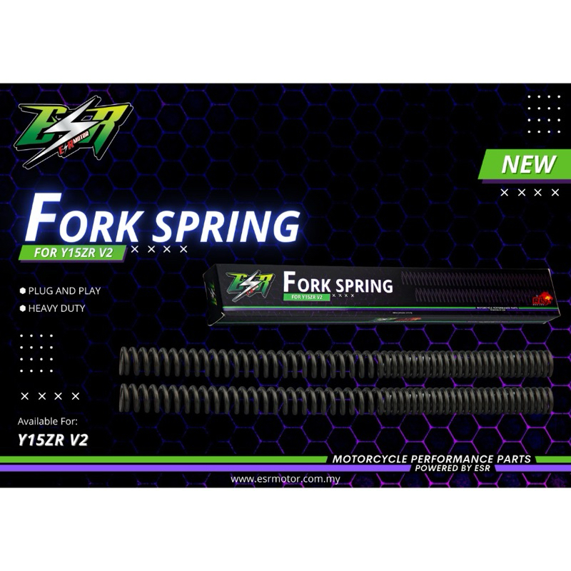 ESR MOTOR FORK SPRING RACING Y15ZR V1 V2 Y16ZR LC135 NVX155 RS150 ...