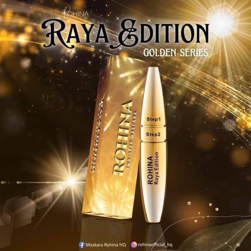 [Ready Stock] Rohina Mascara Gold Raya Edition Golden Series Maskara ...