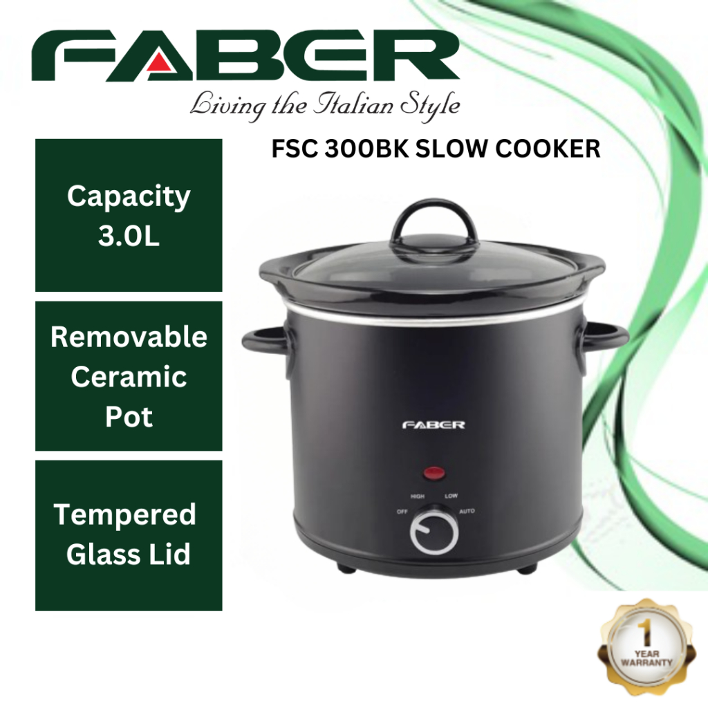 Faber Slow Cooker (3.0L) FSC 300 BK / FSC 300BK Shopee Malaysia