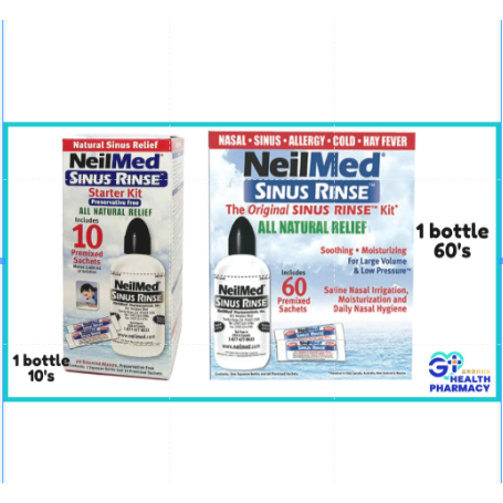 Neilmed Sinus Rinse Starter Kit [1 Bottle+10 Sachet] | Shopee Malaysia