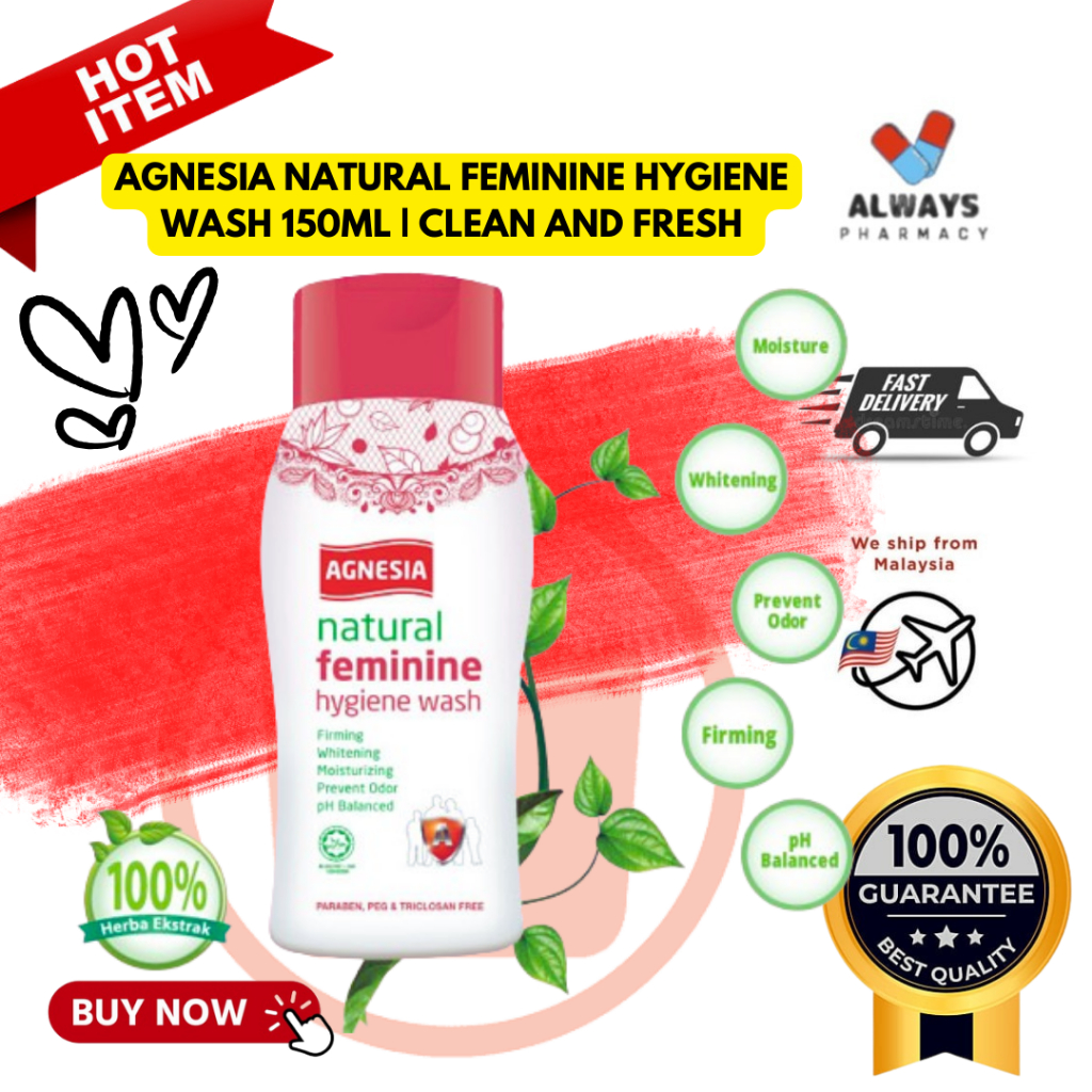 CLEARANCE EXPIRED 11/2024 AGNESIA NATURAL FEMININE WASH 150ML AGNESIA