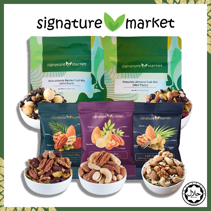 Signature Market Nuts & Trail Mix Mini Pack (50g) Classic Nut Omega 3