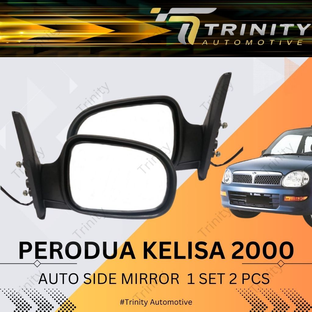 Perodua Kelisa 2000 Door Mirror Side Mirror With Casing ( MANUAL / AUTO