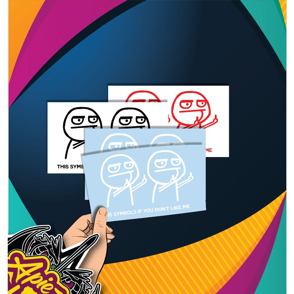 Sticker This symbol if u dont like me/ sticker kereta/ sticker moto ...