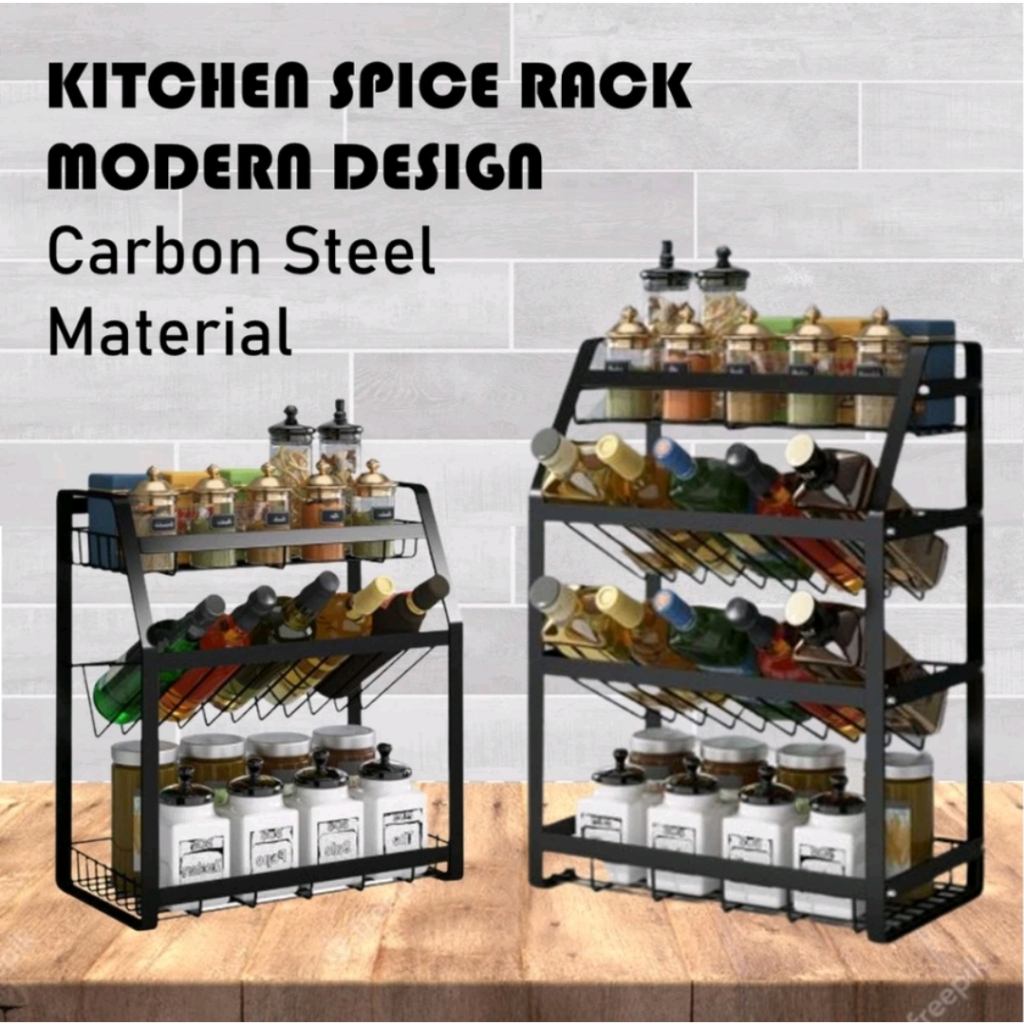Kitchen spice racks, Rak dapur serbaguna kitchen storage racks ...