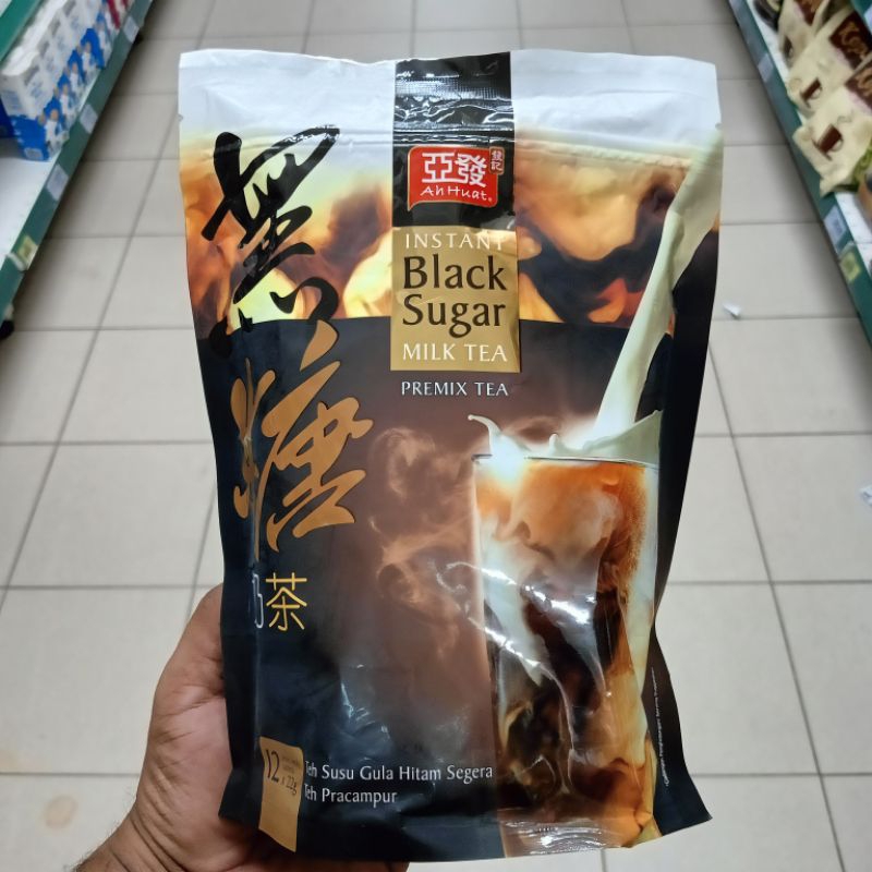Ah Huat Teh Pracampur Instant Premix Black Sugar Milk Tea 12s x 22g ...