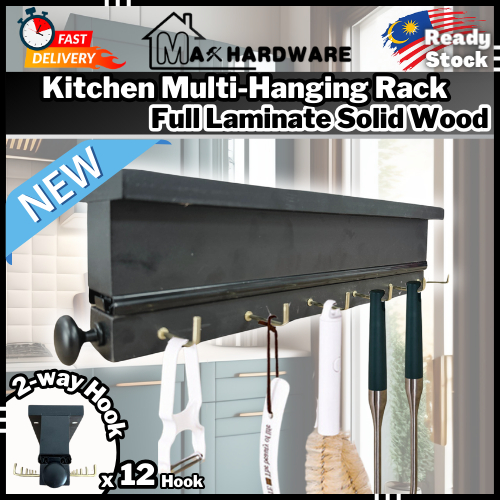 Kitchen Pull Out Pan Hanging Rack Rak Kuali Dapur Tarik RAK RAIL ...