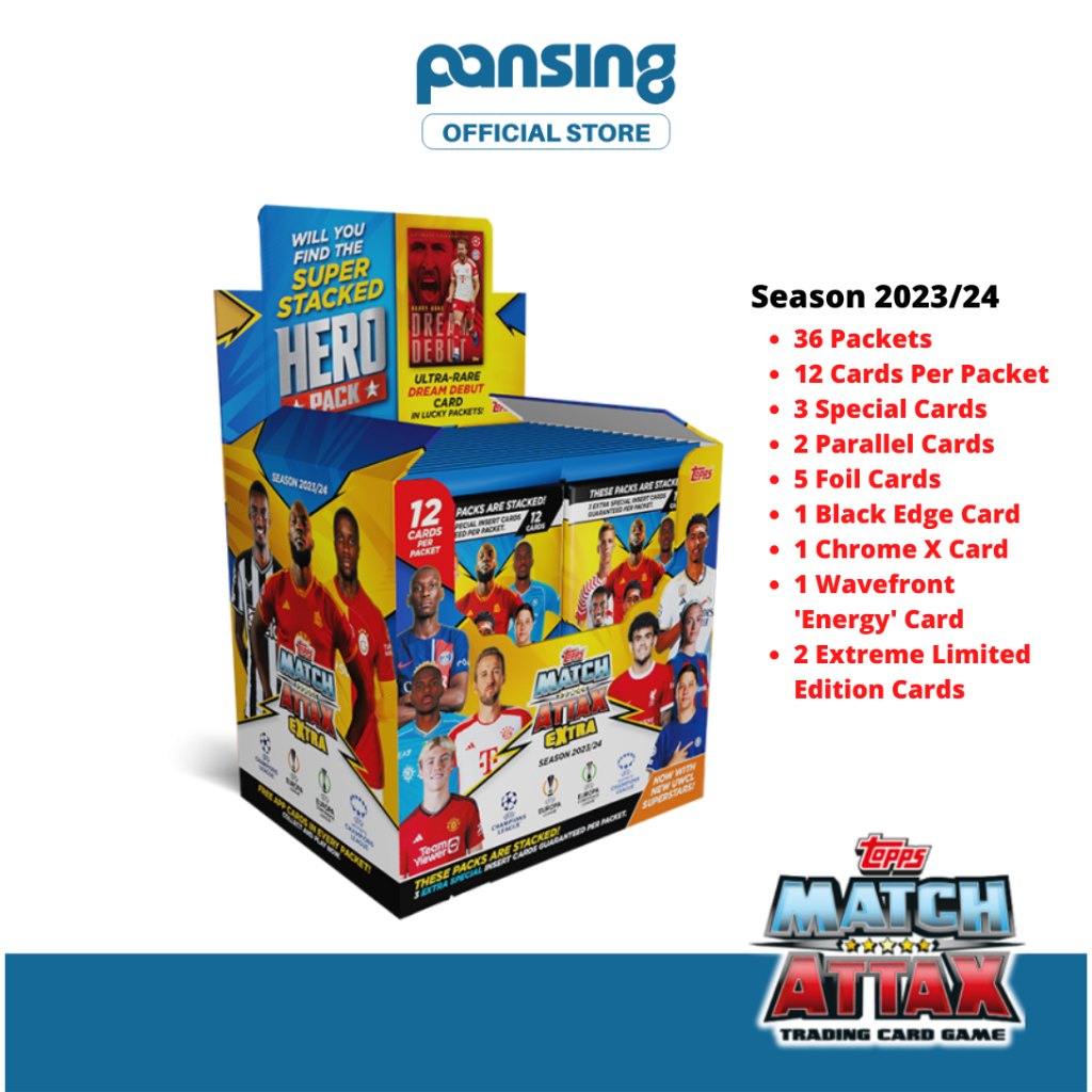 TOPPS Match Attax UCLMA Extra Card 23/24 Trading Card Game 23/24 BOX