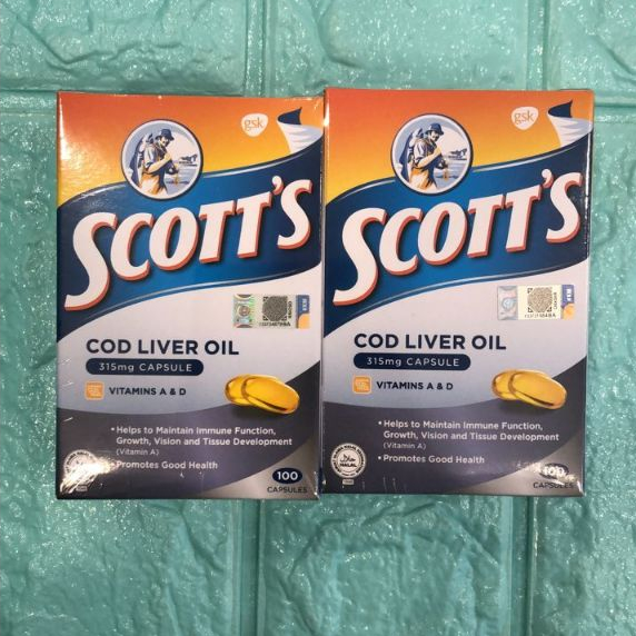 Scott's Cod Liver Oil Capsules 315mg (2 x 100’s) | Shopee Malaysia