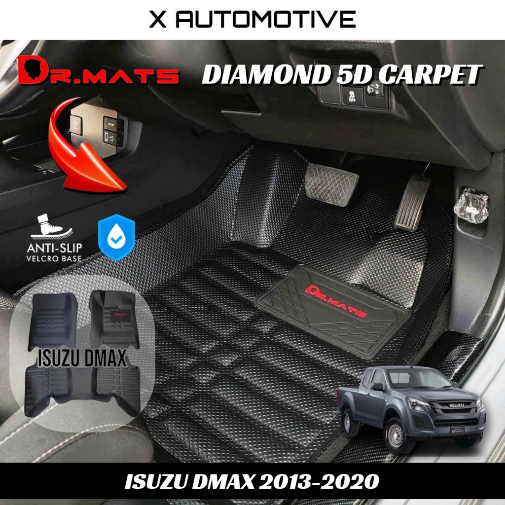 DR.MATS DIAMOND 5D Carpet ISUZU DMAX 20132020 Kereta Karpet Waterproof