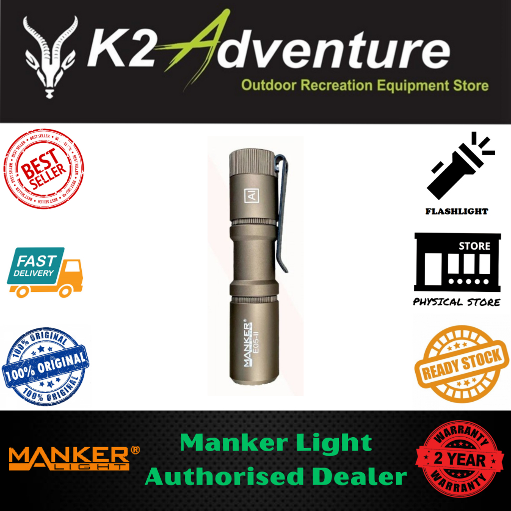 Manker E05 II Taschenlampe Titanium - 800 Lumen EDC Lampe Mit NICHIA 519A LED Für Outdoor