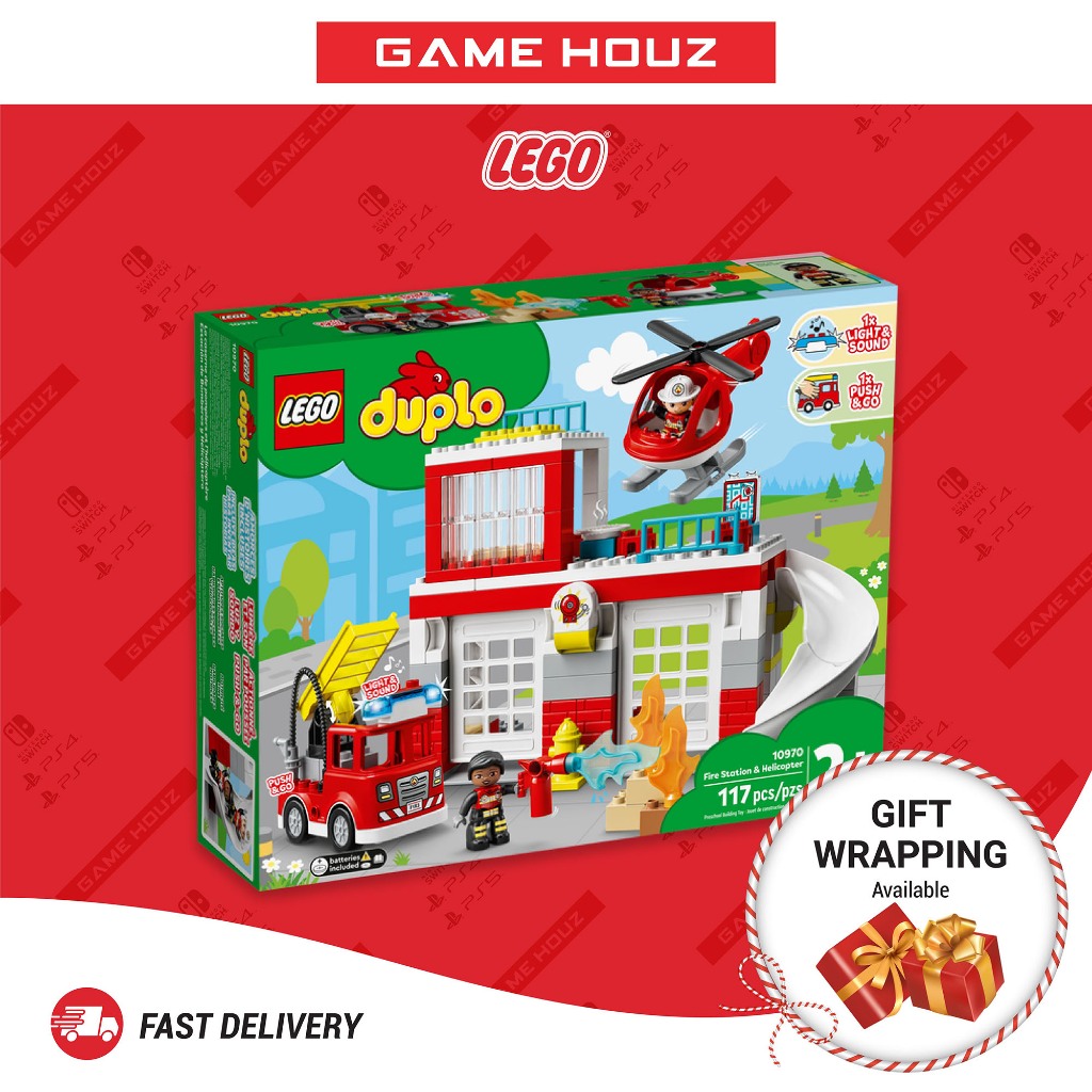 LEGO DUPLO Fire Station & Helicopter (LG10970) | Shopee Malaysia