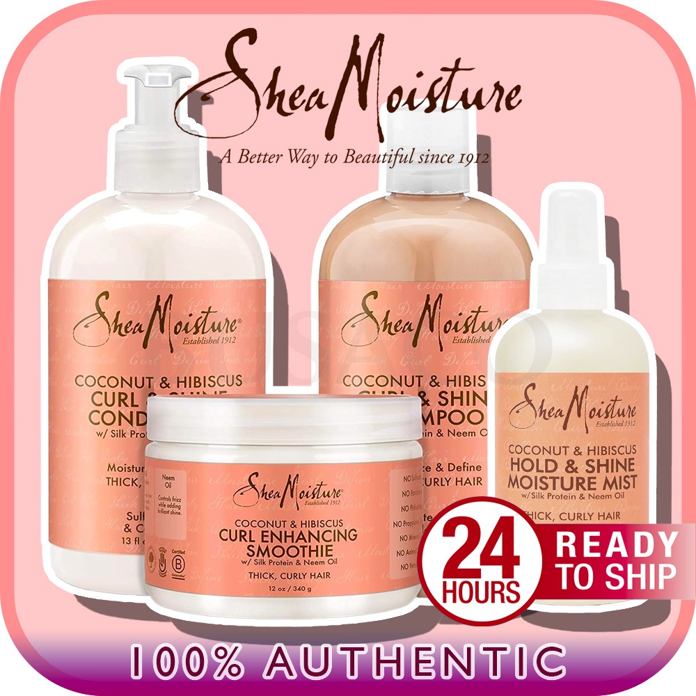 🔥in Stock🔥 Shea Moisture Coconut And Hibiscus Curl And Shine Shampoo And Conditioner Curl Enhancing 5532