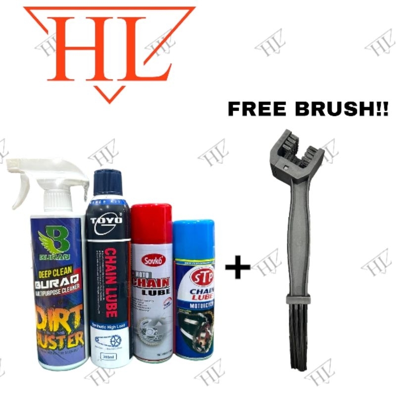 BRUSH CHAIN BRUSH MOTORCYCLE SET FREE 1PCS BRUSH (COLOR RANDOM ...