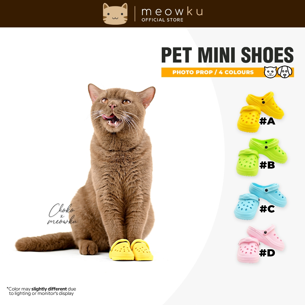 READY STOCK 🐱 Cat Dog Mini Shoes for Photoshoot Prop (Kostum Selipar ...