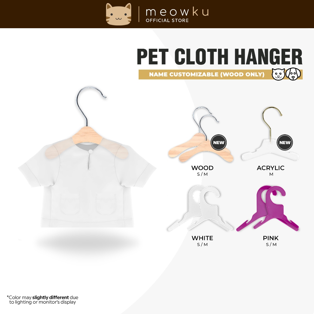 READY STOCK 🐱 Pet Clothing Rack Plastic Cloth Costume Hanger (Cat Dog