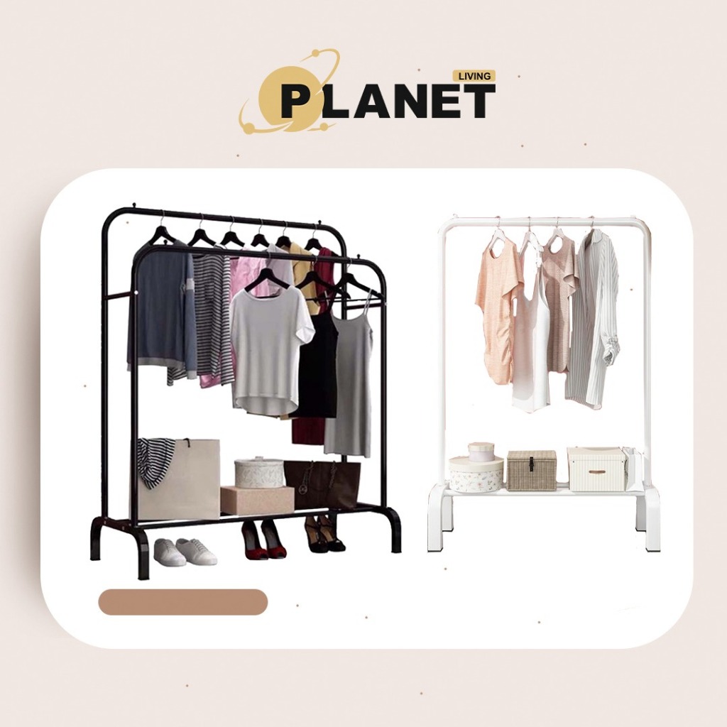 Living Planet Metal Clothes Rack Drying Rack Indoor Floor Balcony ...