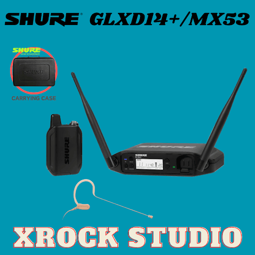 Shure GLXD14R+/MX53 Digital Wireless Rackmount Earset System with MX153