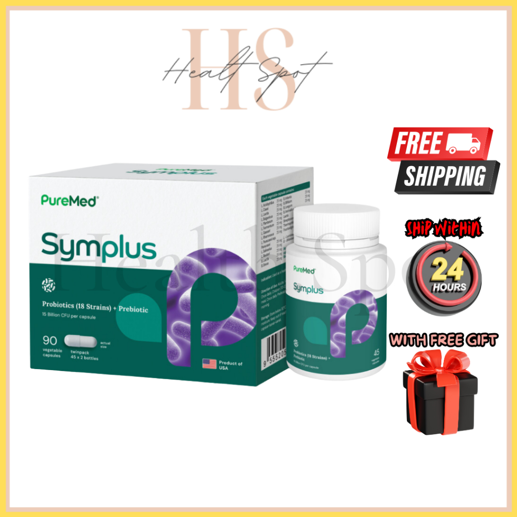 PureMed Symplus Pre & Probiotic Promote Gut Health 45's / 2X45's ...