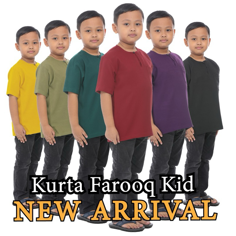 Kurta Budak Lelaki Faroq (1-12 tahun) Kurta Raya 2024 | Shopee Malaysia