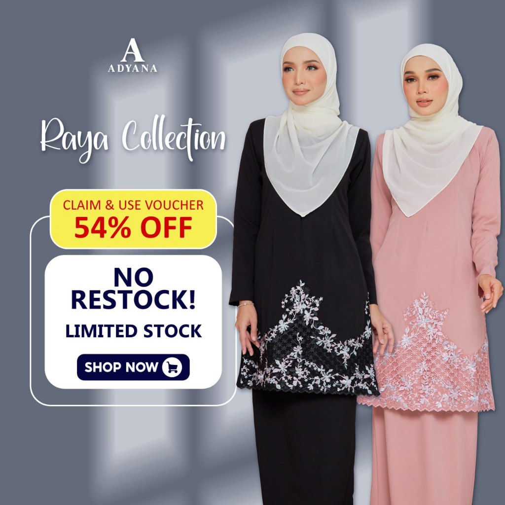 DAYANG(PLUSSIZE) Baju raya plus size 2024 viral Premium Soft Como Crepe Baju kurung moden plus