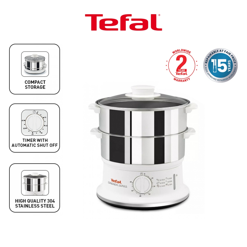Tefal Convenient Stainless Steel Food Steamer VC1451 Shopee Malaysia