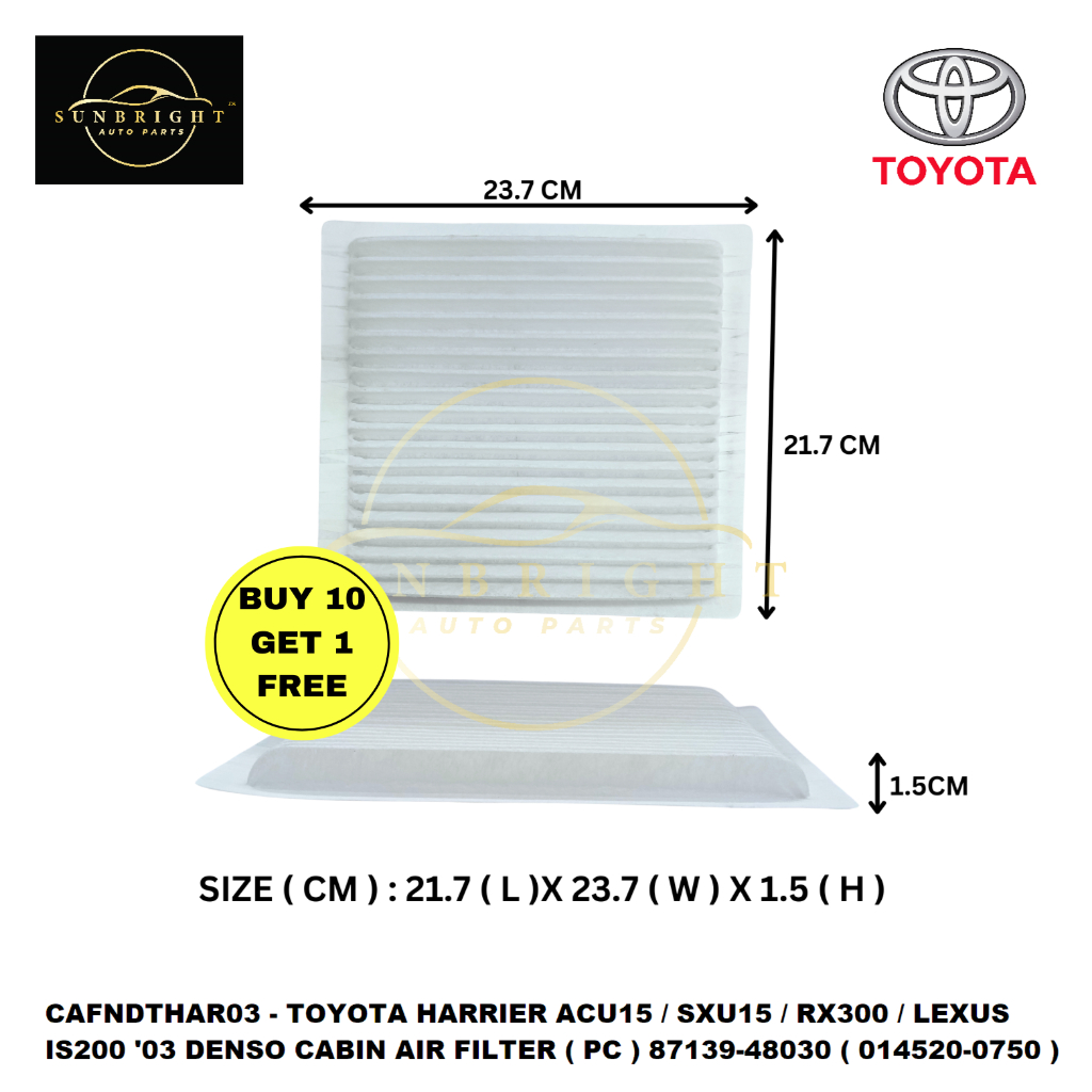 TOYOTA HARRIER ACU15 / SXU15 / RX300 / LEXUS IS200 '03 DENSO CABIN AIR ...