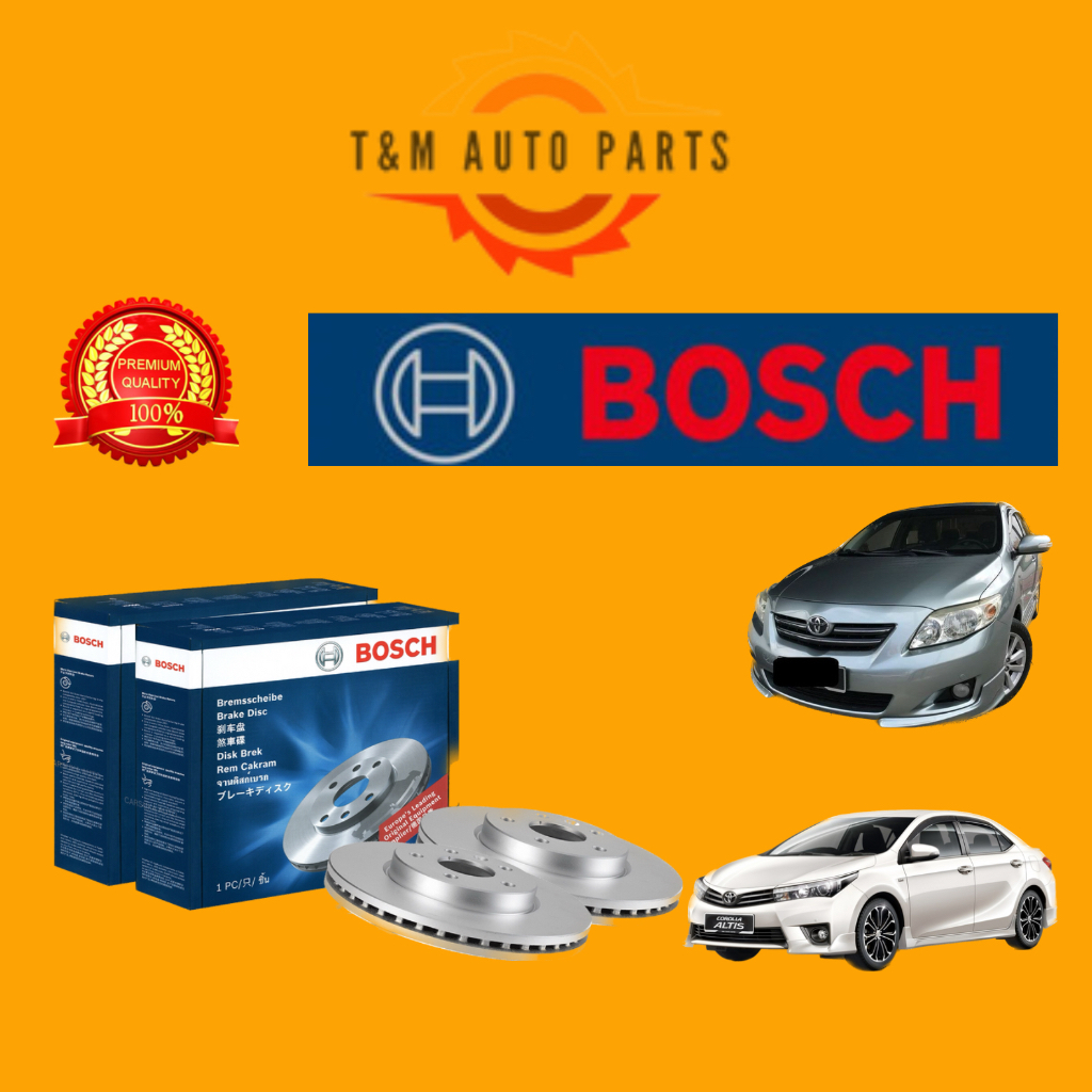 ORIGINAL BOSCH FRONT DISC ROTOR TOYOTA ALTIS 2014-2021 | Shopee Malaysia