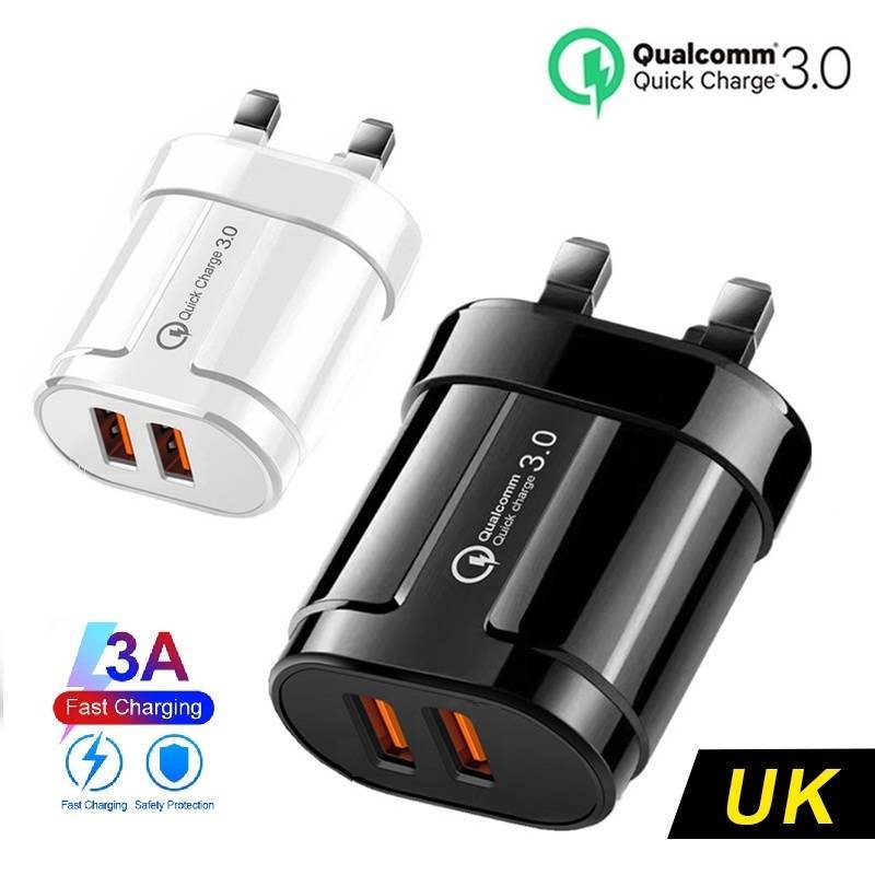 QC3.0 Fast Charger Dual USB Fast Charging Adapter Support Quick Charge ...