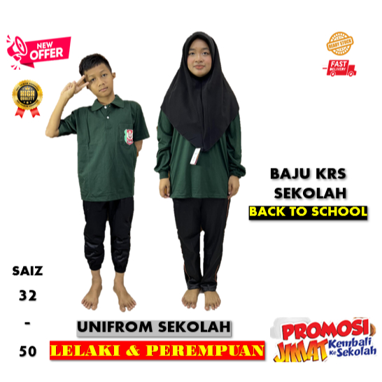 Tshirt Krs Sekolah Lpendeklpanjang Kadet Remaja Sekolah Persatuan Krs