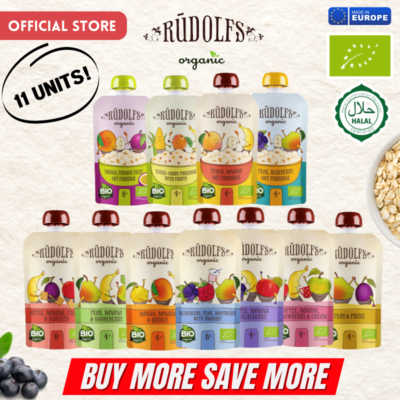 HALAL] Rudolfs Organic Premium Baby Puree Ready to Eat/ Travel