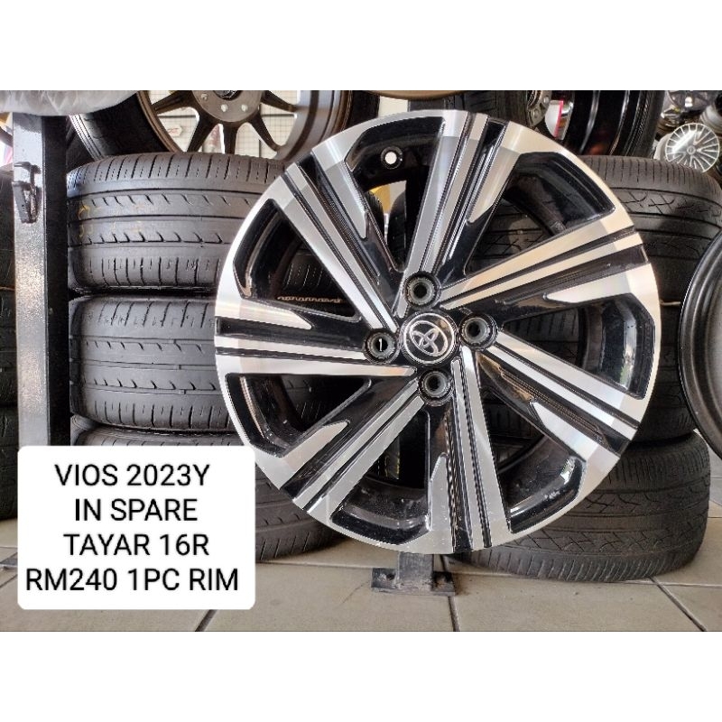 USED SPORT RIM 16 INCH ORIGINAL TOYOTA VIOS 2023Y RM240 1BIJI GUNA ...