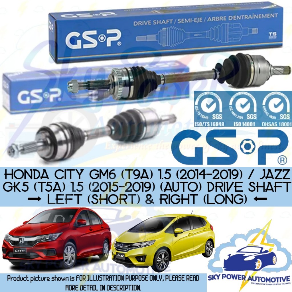 HONDA CITY GM6 T9A 1.5 (20142019) / JAZZ GK5 T5A 1.5 AUTO (20152019