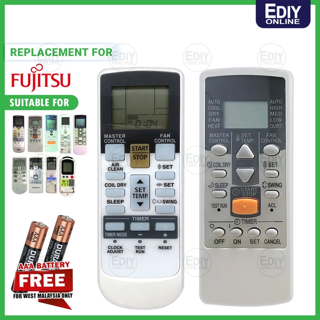 UNIVERSAL MULTI REPLACEMENT REMOTE CONTROL FOR FUJITSU AIR CONDITIONER ...