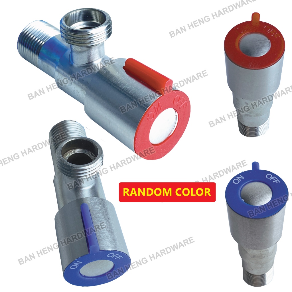 Random Color SUS304 Stainless Steel Quarter Turn Angle Valve 1/2 Inch ...