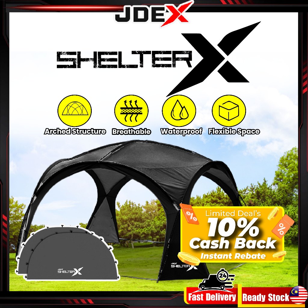 JDEX Shelter Dome Tent dome waterproof muat 10 - 14 orang Shelter ...