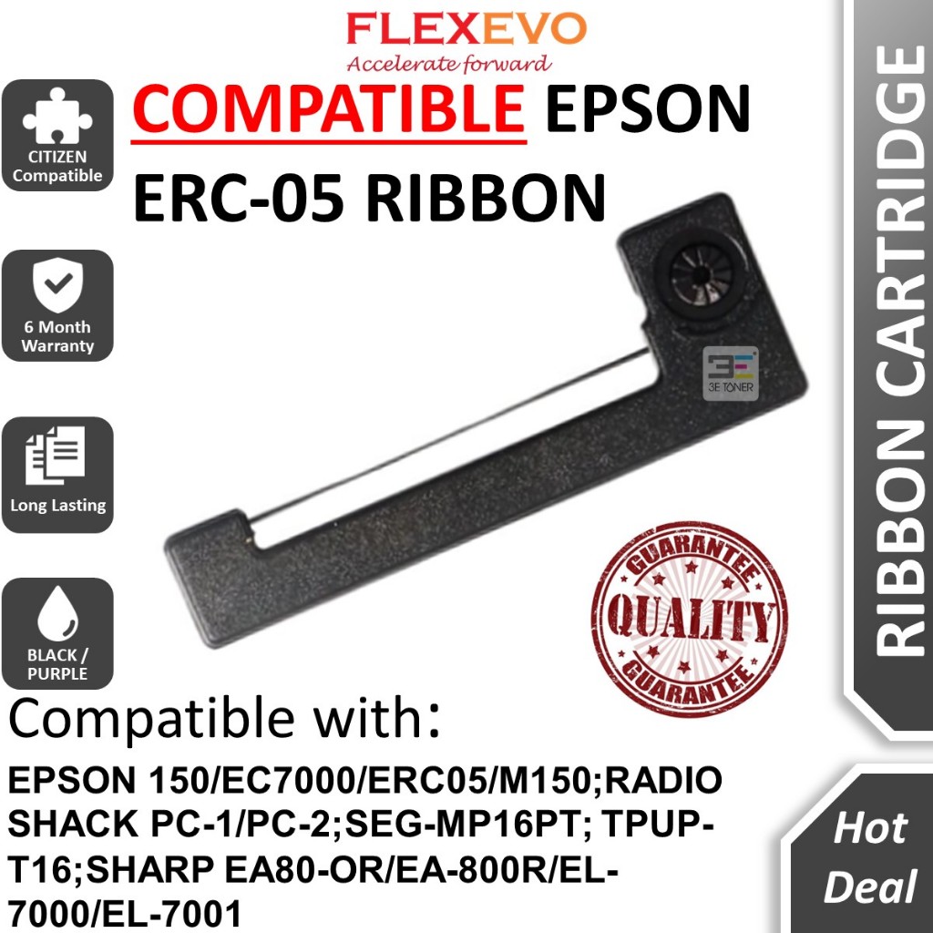 Epson 05 ERC05B ERC05 ERC-05 Compatible Ribbon M150II CE7000 Latham ...